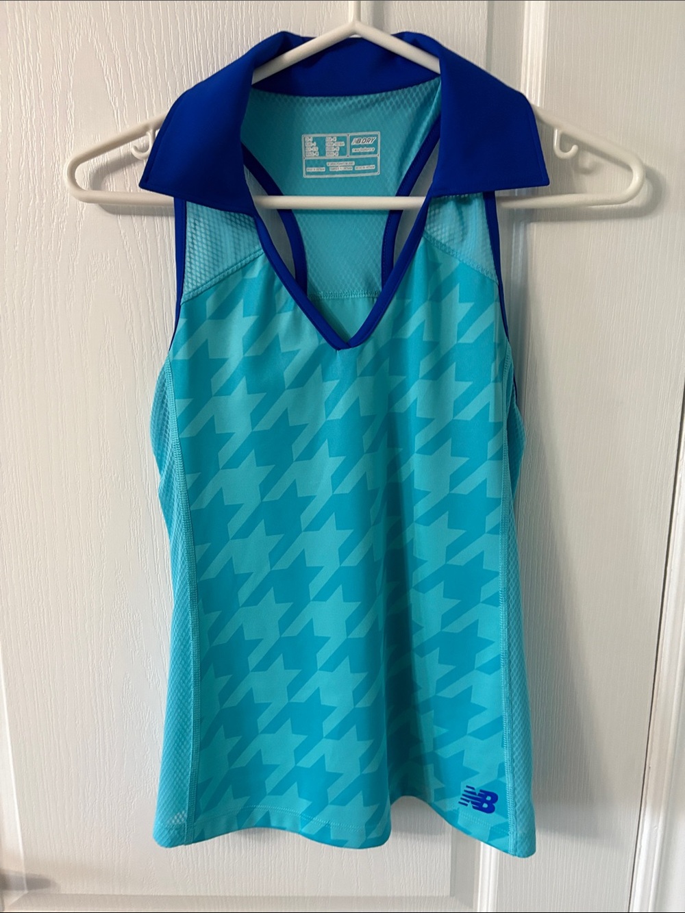 New Balance Aqua and Royal Blue Tennis Polo Tank